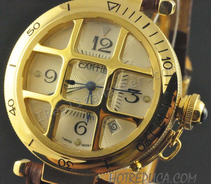 Cartier Pasha oro Grid Réplica Reloj - Haga click en la imagen para cerrar