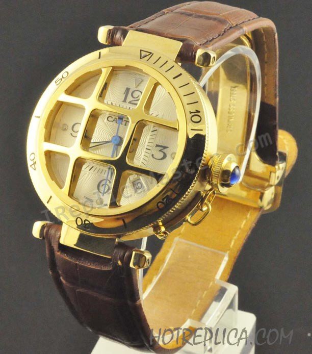 Cartier Pasha oro Grid Réplica Reloj - Haga click en la imagen para cerrar