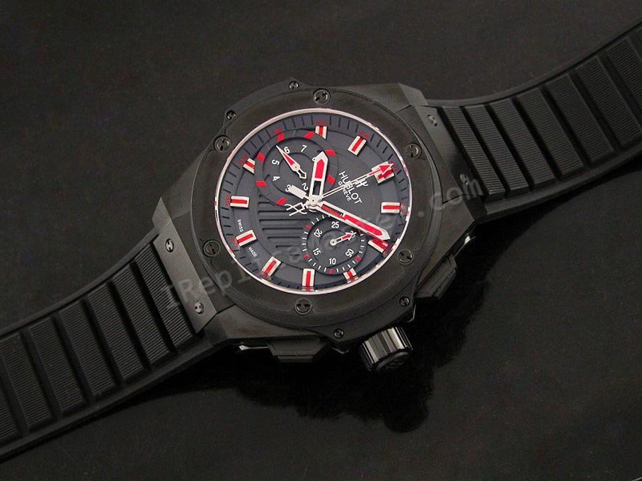 Hublot King Power Limited Edition Chronograph Schweizer Replik Uhr - zum Schließen ins Bild klicken
