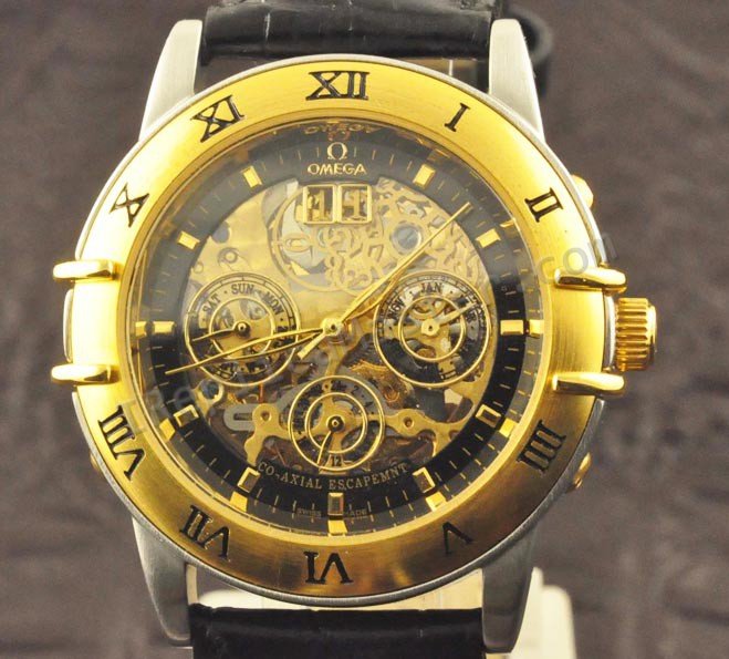 Omega Co-Axial Escapemnt Skeleton Réplique Montre - Cliquez sur l'image pour la fermer