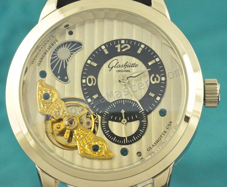 Glashütte Panomatic Mondphase Tourbillon Replik Uhr - zum Schließen ins Bild klicken