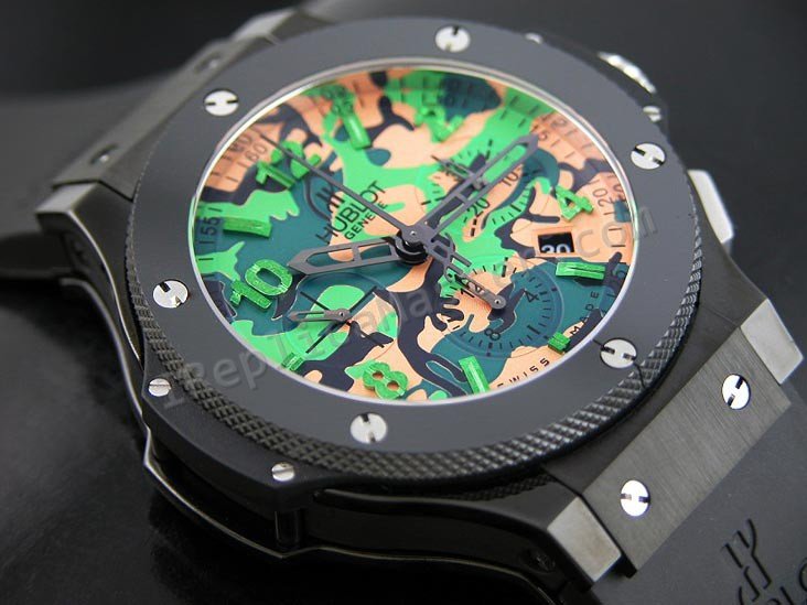 Hublot Comando Verde Camuflaje Bang edición limitada Reloj Suizo Réplica - Haga click en la imagen para cerrar