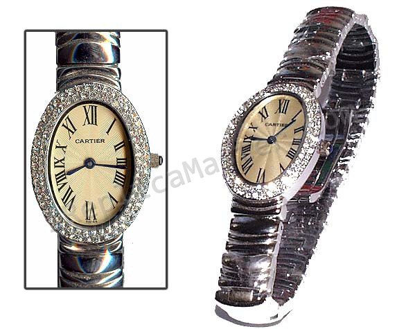 Cartier Ladies Baignoire Replik Uhr - zum Schließen ins Bild klicken